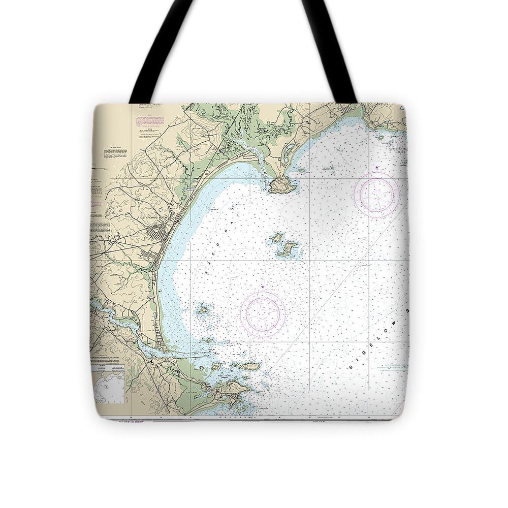 Nautical Chart-13287 Saco Bay-vicinity - Tote Bag