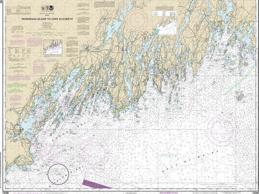 Nautical Chart 13288 Monhegan Island Cape Elizabeth Puzzle