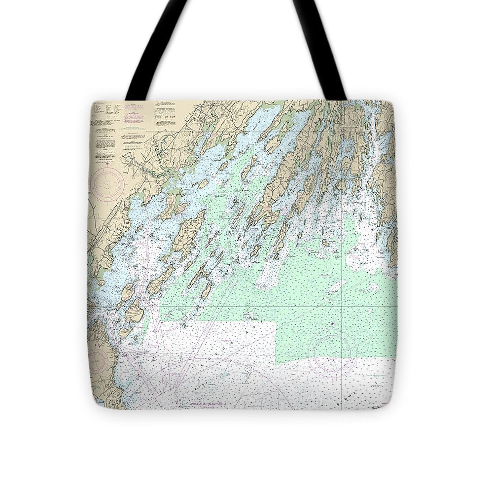 Nautical Chart-13290 Casco Bay - Tote Bag