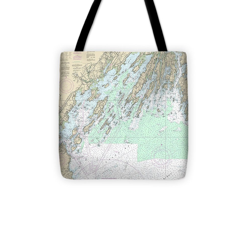 Nautical Chart 13290 Casco Bay Tote Bag