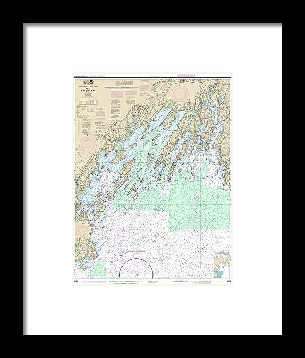 Nautical Chart-13290 Casco Bay - Framed Print