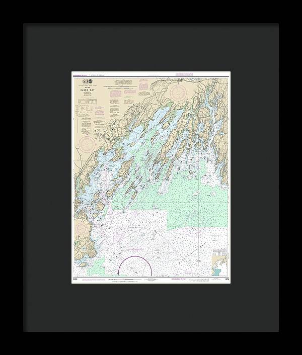 Nautical Chart-13290 Casco Bay - Framed Print