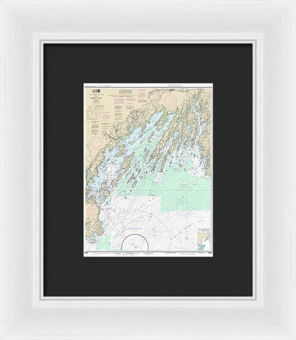 Nautical Chart-13290 Casco Bay - Framed Print