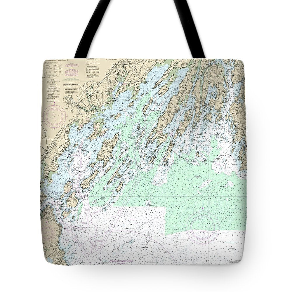 Nautical Chart-13290 Casco Bay - Tote Bag