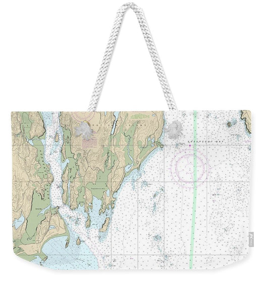 Nautical Chart-13295 Kennebec-sheepscot River Entrances - Weekender Tote Bag