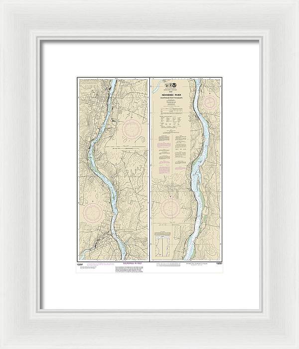 Nautical Chart-13297 Kennebec River Courthouse Point-augusta - Framed Print