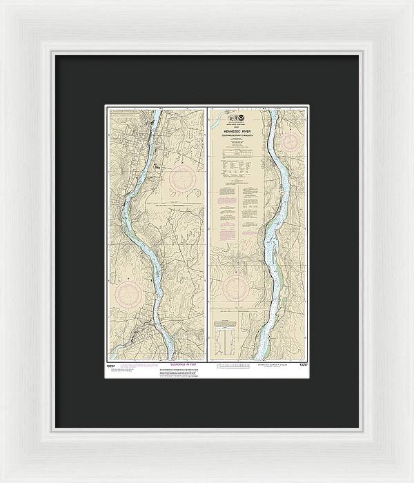 Nautical Chart-13297 Kennebec River Courthouse Point-augusta - Framed Print