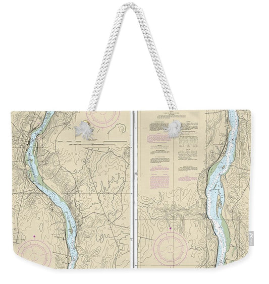 Nautical Chart-13297 Kennebec River Courthouse Point-augusta - Weekender Tote Bag