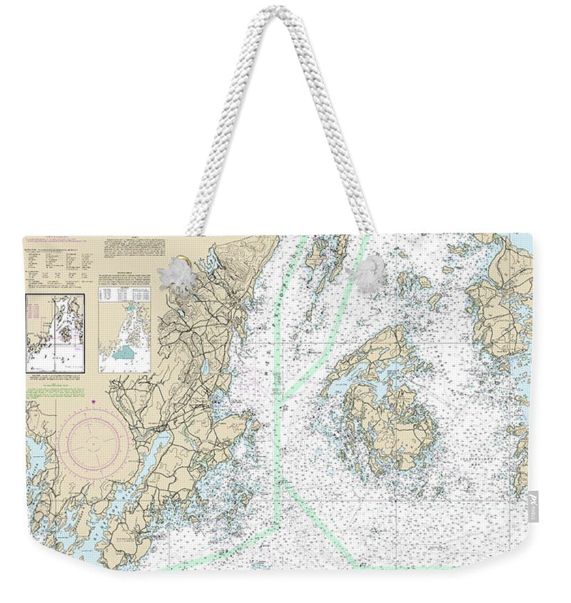 Nautical Chart-13302 Penobscot Bay-approaches - Weekender Tote Bag