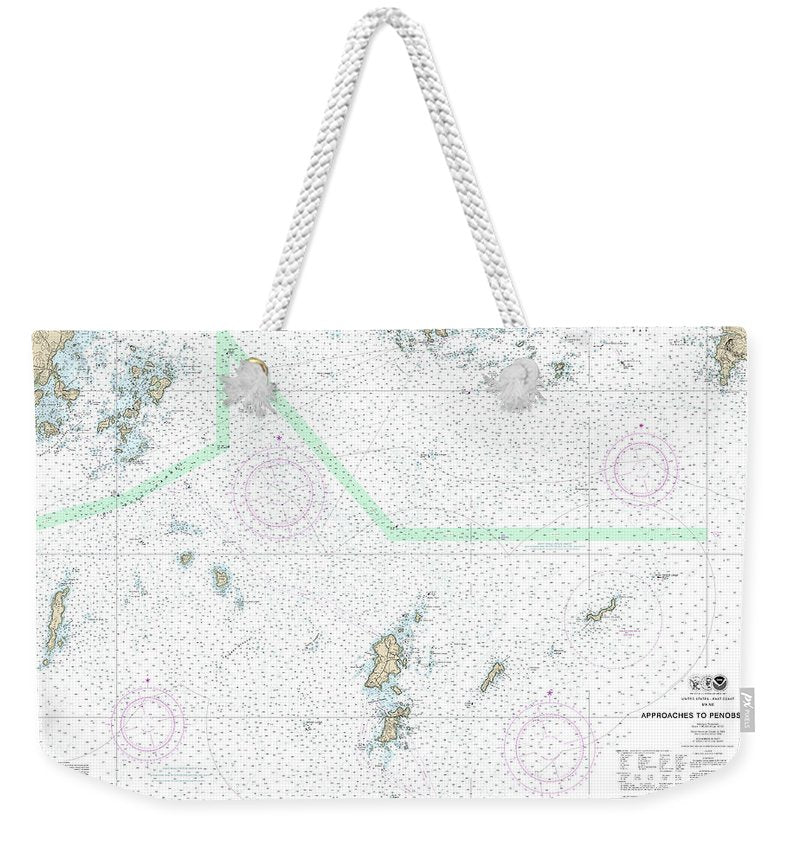 Nautical Chart-13303 Approaches-penobscot Bay - Weekender Tote Bag