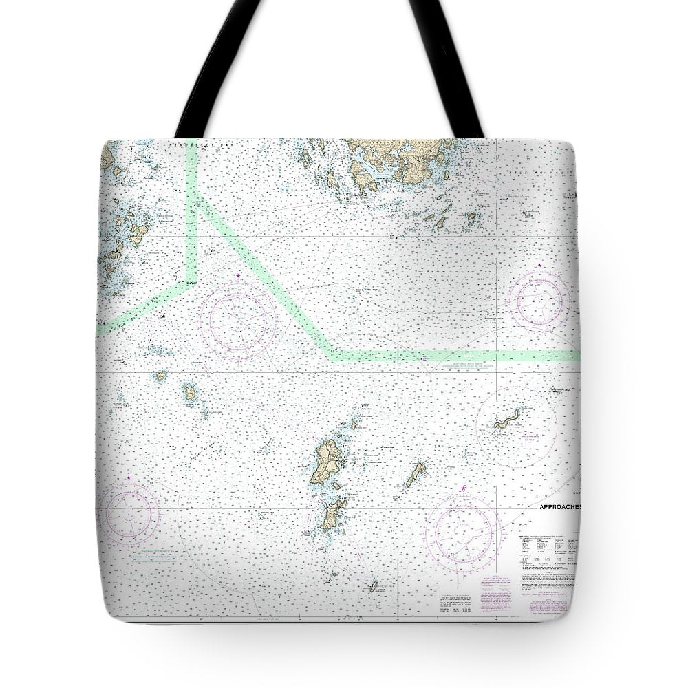 Nautical Chart-13303 Approaches-penobscot Bay - Tote Bag