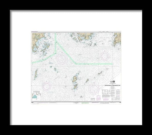 A beuatiful Framed Print of the Nautical Chart-13303 Approaches-Penobscot Bay by SeaKoast