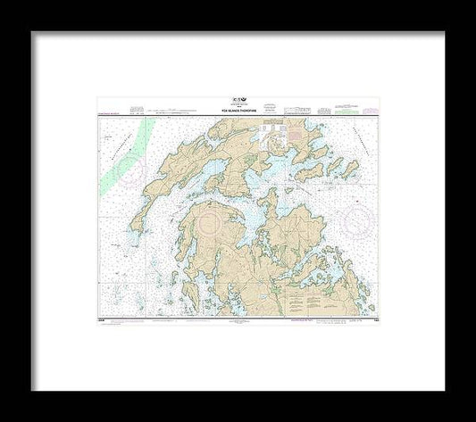 A beuatiful Framed Print of the Nautical Chart-13308 Fox Islands Thorofare by SeaKoast
