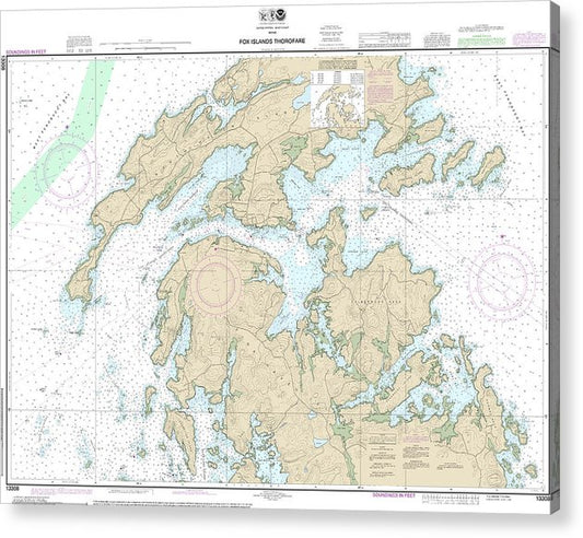 Nautical Chart-13308 Fox Islands Thorofare  Acrylic Print