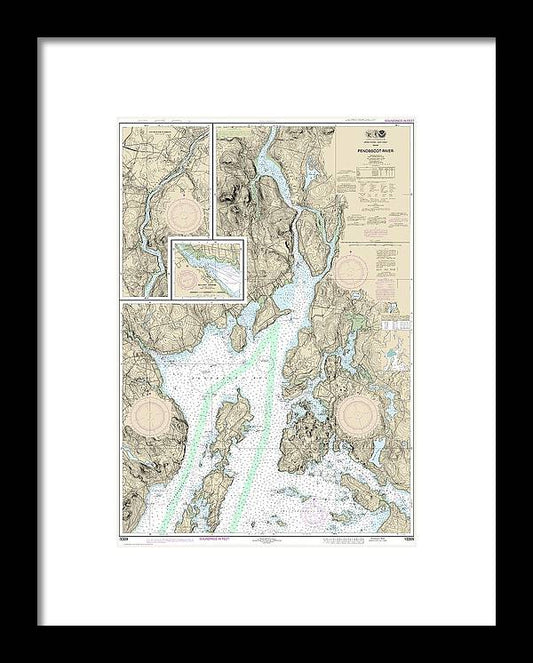 A beuatiful Framed Print of the Nautical Chart-13309 Penobscot River, Belfast Harbor by SeaKoast