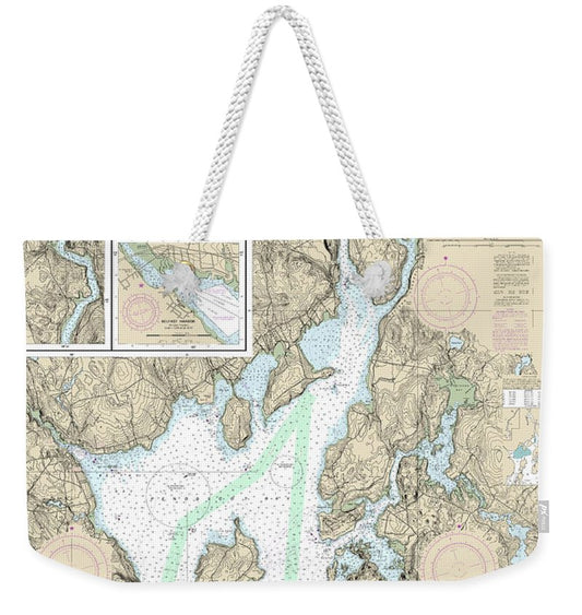 Nautical Chart-13309 Penobscot River, Belfast Harbor - Weekender Tote Bag