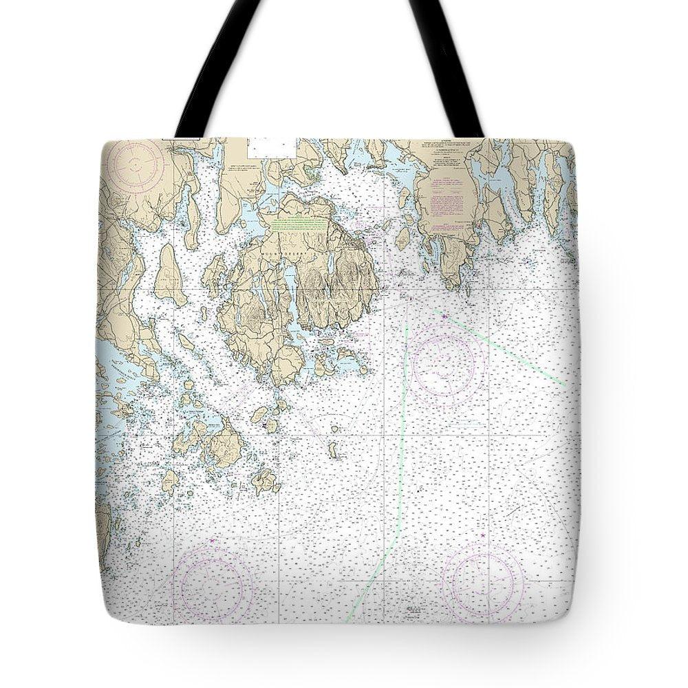 Nautical Chart-13312 Frenchman-blue Hill Bays-approaches - Tote Bag