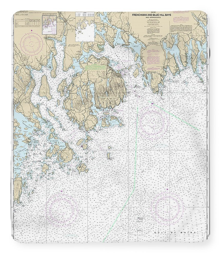 Nautical Chart-13312 Frenchman-blue Hill Bays-approaches - Blanket
