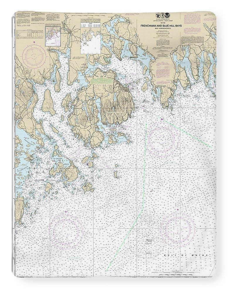 Nautical Chart-13312 Frenchman-blue Hill Bays-approaches - Blanket