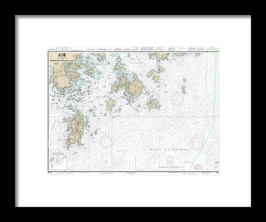 A beuatiful Framed Print of the Nautical Chart-13313 Approaches-Blue Hill Bay by SeaKoast