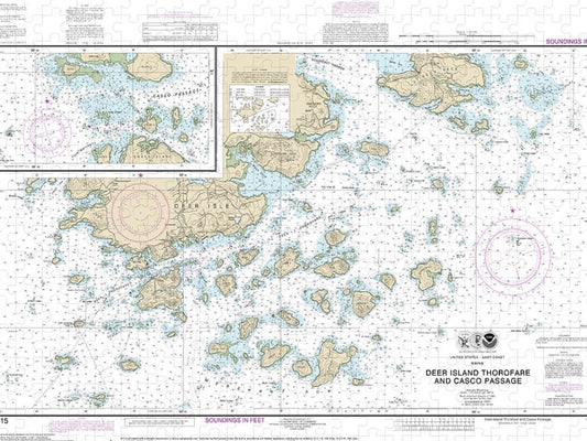 Nautical Chart 13315 Deer Island Thorofare Casco Passage Puzzle