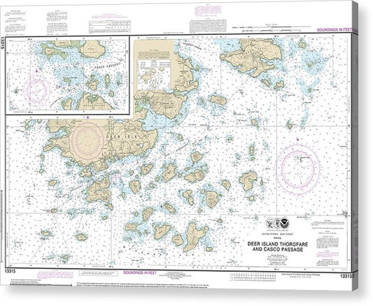Nautical Chart-13315 Deer Island Thorofare-Casco Passage  Acrylic Print