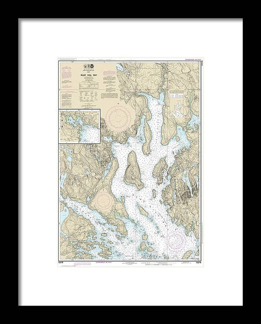A beuatiful Framed Print of the Nautical Chart-13316 Blue Hill Bay, Blue Hill Harbor by SeaKoast