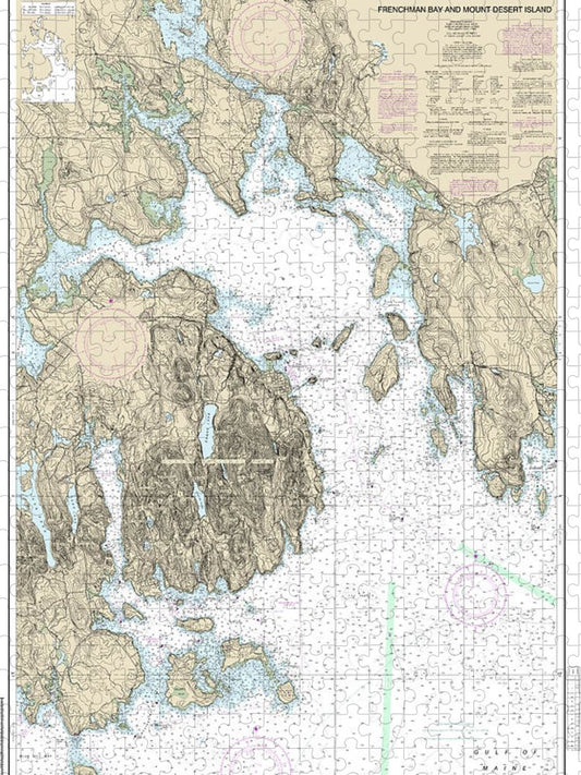 Nautical Chart 13318 Frenchman Bay Mount Desert Lsland Puzzle