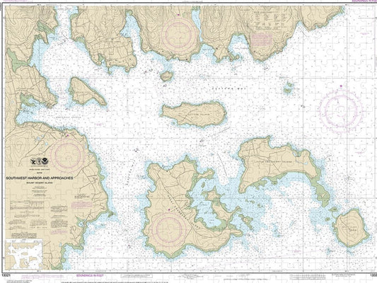 Nautical Chart 13321 Southwest Harbor Approaches Puzzle