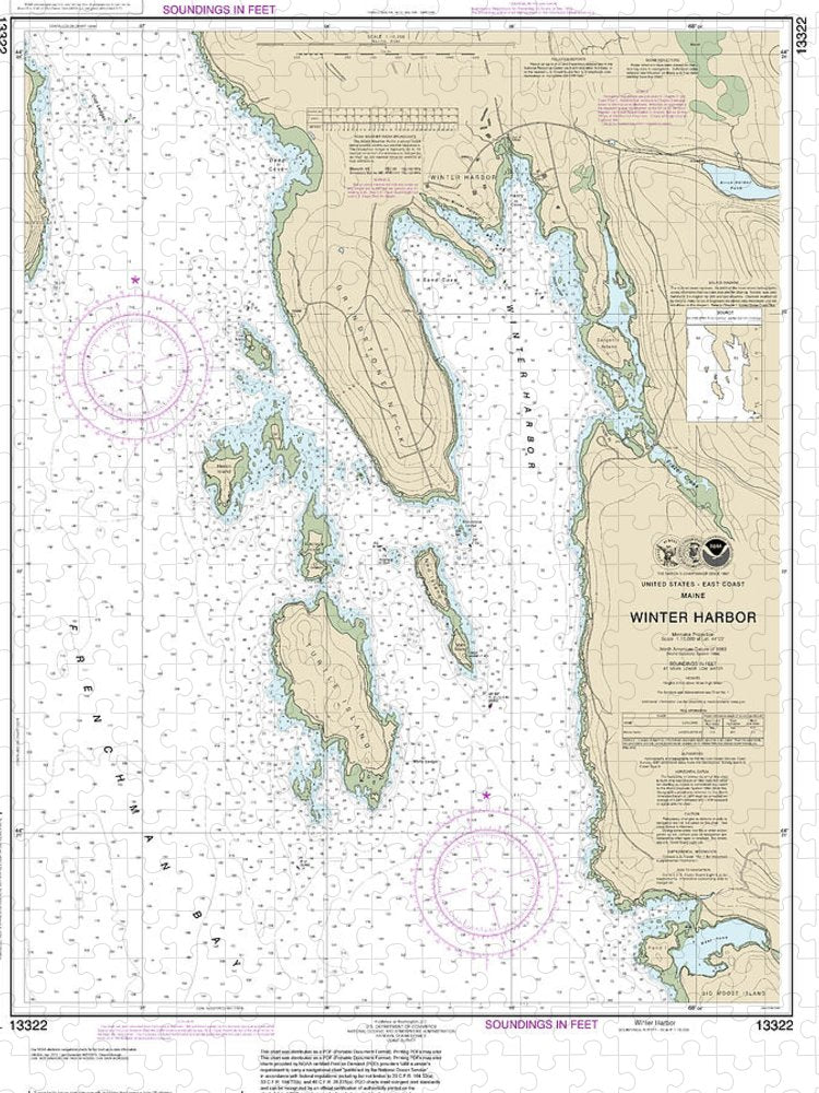 Nautical Chart 13322 Winter Harbor Puzzle