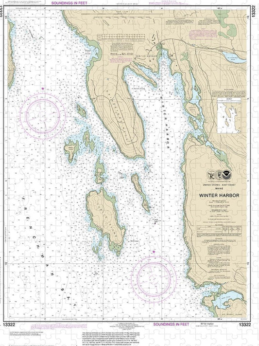 Nautical Chart 13322 Winter Harbor Puzzle