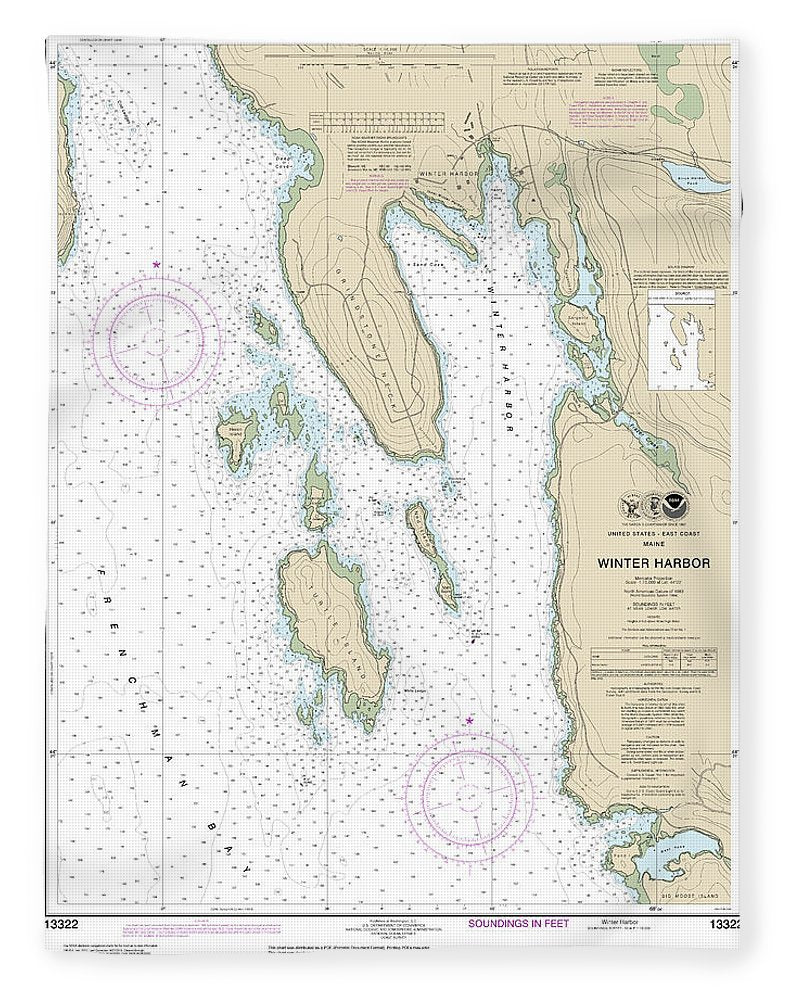 Nautical Chart-13322 Winter Harbor - Blanket