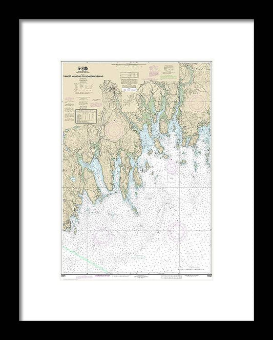 A beuatiful Framed Print of the Nautical Chart-13324 Tibbett Narrows-Schoodic Island by SeaKoast