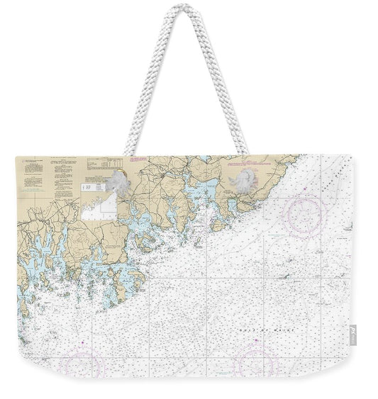 Nautical Chart-13325 Quoddy Narrows-petit Manan Lsland - Weekender Tote Bag