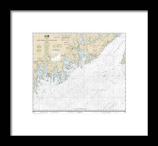A beuatiful Framed Print of the Nautical Chart-13325 Quoddy Narrows-Petit Manan Lsland by SeaKoast