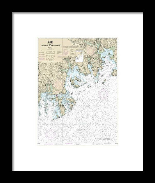 A beuatiful Framed Print of the Nautical Chart-13326 Machias Bay-Tibbett Narrows by SeaKoast