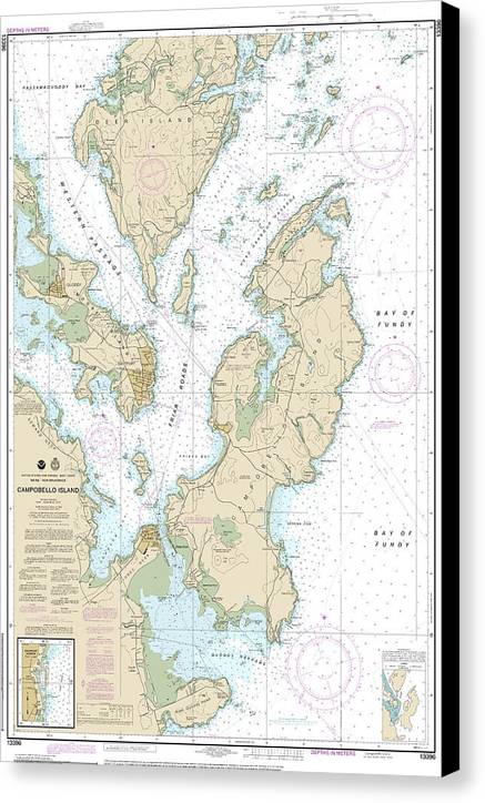 Nautical Chart-13396 Campobello Island, Eastport Harbor - Canvas Print