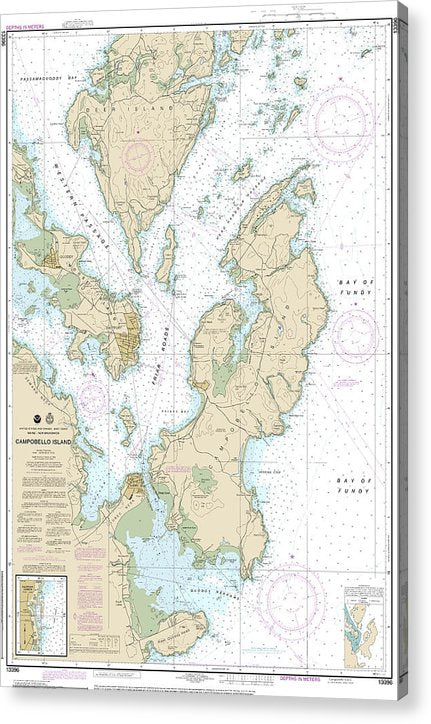 Nautical Chart-13396 Campobello Island, Eastport Harbor  Acrylic Print
