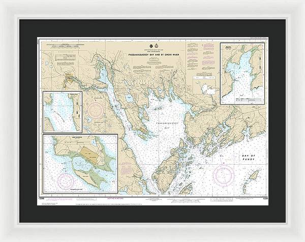 Nautical Chart-13398 Passamaquoddy Bay-st Croix River, Beaver Harbor, Saint Andrews, Todds Point - Framed Print