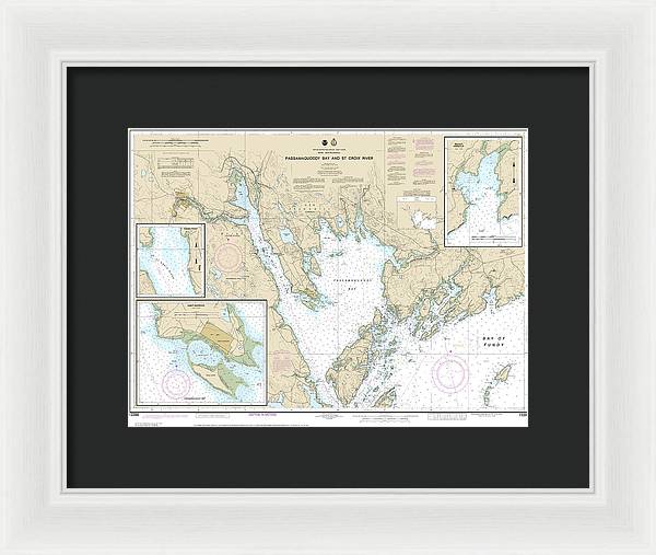 Nautical Chart-13398 Passamaquoddy Bay-st Croix River, Beaver Harbor, Saint Andrews, Todds Point - Framed Print