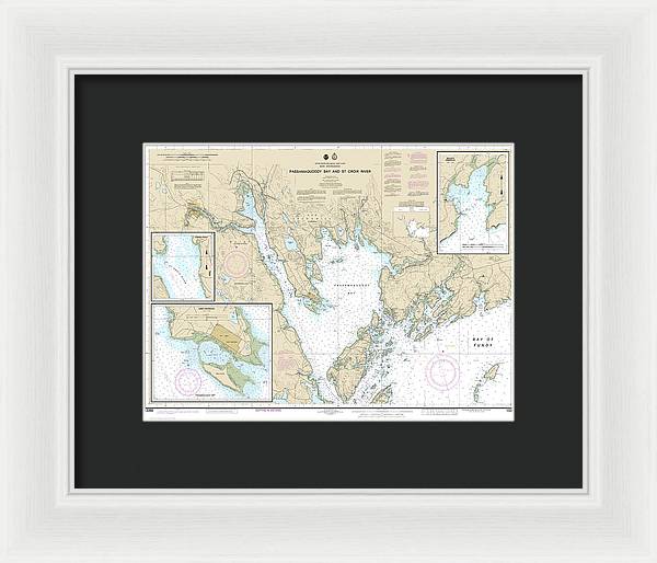 Nautical Chart-13398 Passamaquoddy Bay-st Croix River, Beaver Harbor, Saint Andrews, Todds Point - Framed Print