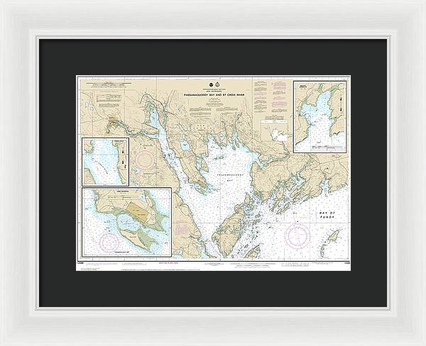 Nautical Chart-13398 Passamaquoddy Bay-st Croix River, Beaver Harbor, Saint Andrews, Todds Point - Framed Print