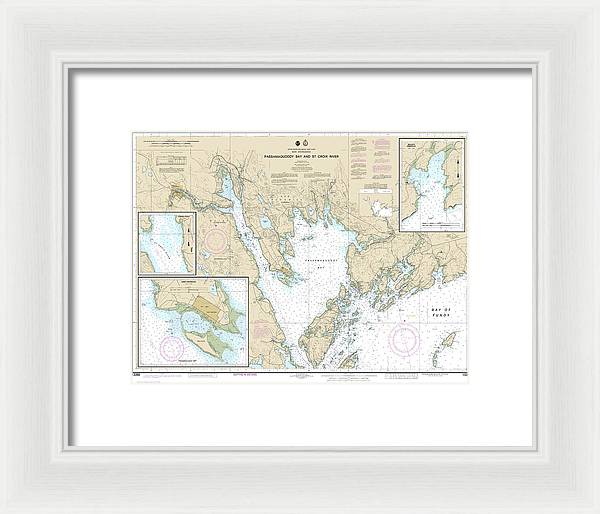 Nautical Chart-13398 Passamaquoddy Bay-st Croix River, Beaver Harbor, Saint Andrews, Todds Point - Framed Print