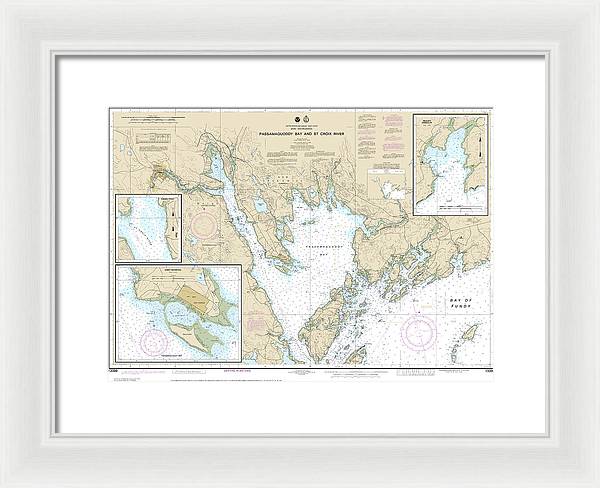 Nautical Chart-13398 Passamaquoddy Bay-st Croix River, Beaver Harbor, Saint Andrews, Todds Point - Framed Print