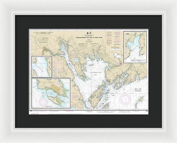 Nautical Chart-13398 Passamaquoddy Bay-st Croix River, Beaver Harbor, Saint Andrews, Todds Point - Framed Print