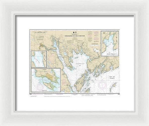 Nautical Chart-13398 Passamaquoddy Bay-st Croix River, Beaver Harbor, Saint Andrews, Todds Point - Framed Print