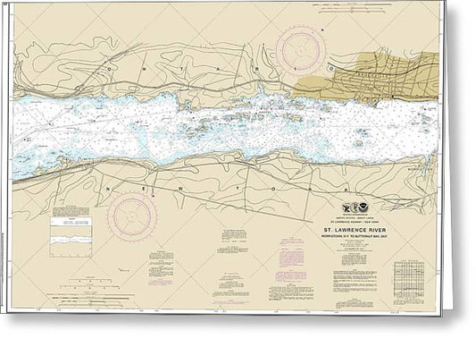 Nautical Chart-14770 Morristown, Ny-butternut, Ont - Greeting Card