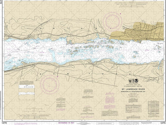 Nautical Chart 14770 Morristown, Ny Butternut, Ont Puzzle