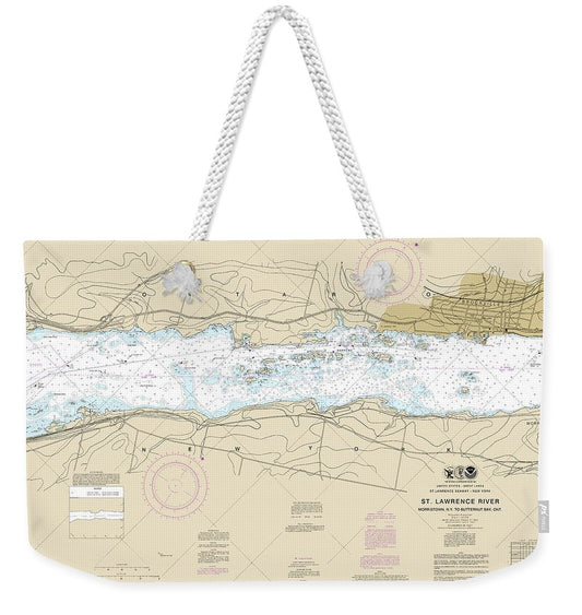 Nautical Chart-14770 Morristown, Ny-butternut, Ont - Weekender Tote Bag