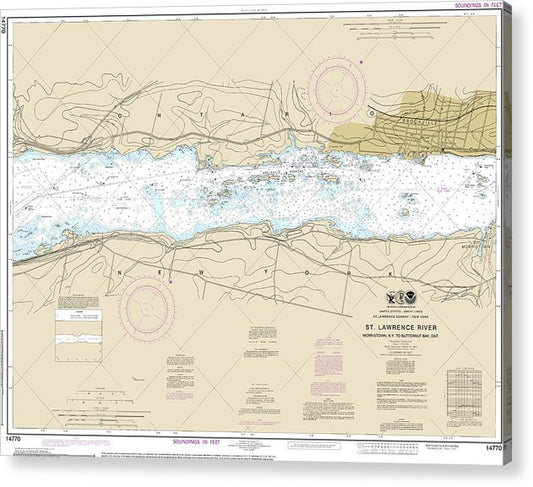 Nautical Chart-14770 Morristown, Ny-Butternut, Ont  Acrylic Print